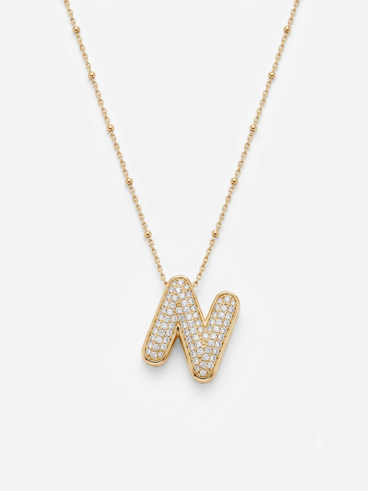 The Signature Pavé Initial Necklace