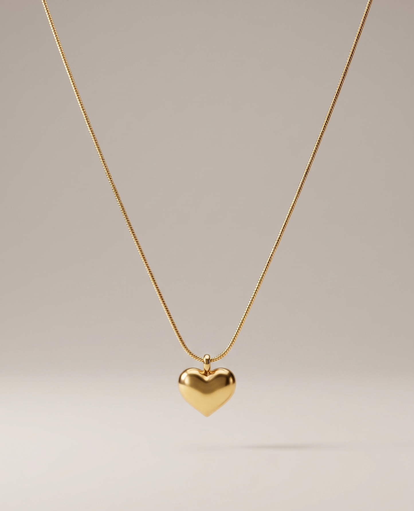 The Valencia Puffed Heart Necklace
