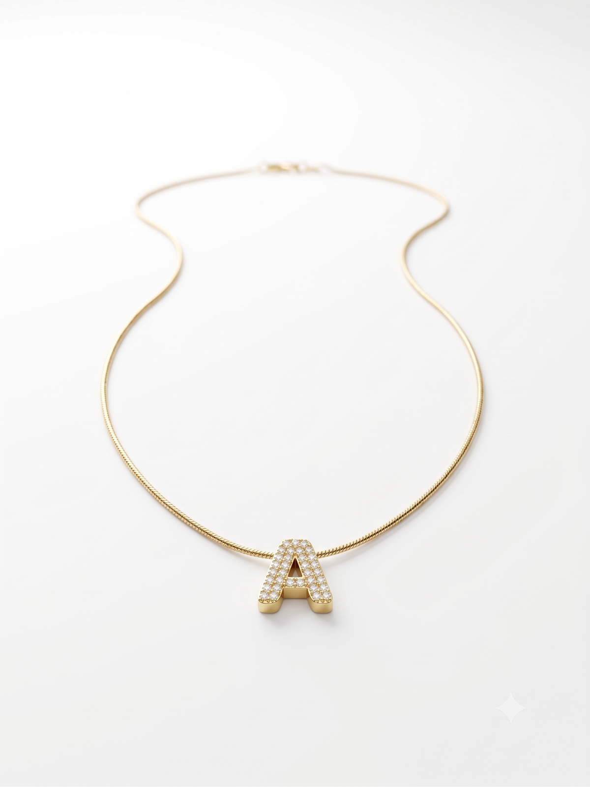 Sparkling Initial Pendant Necklace