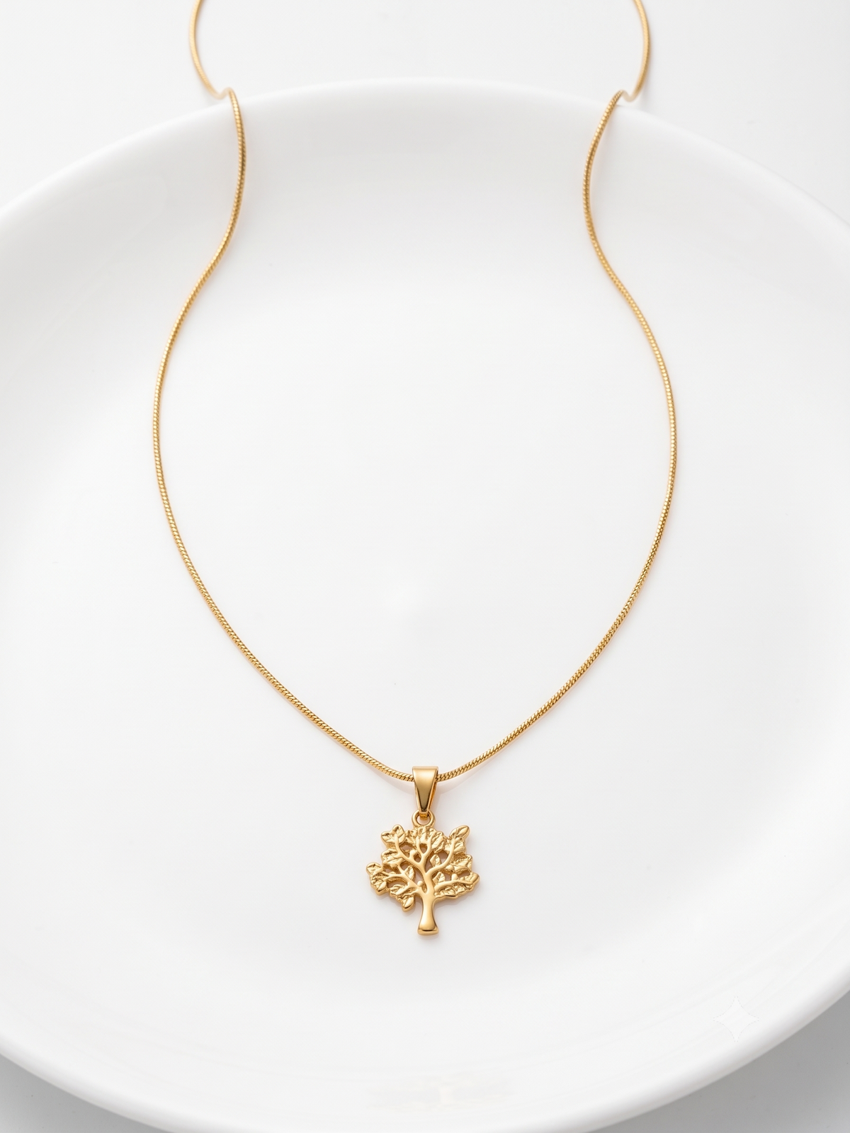 Golden Tree of Life Pendant Necklace