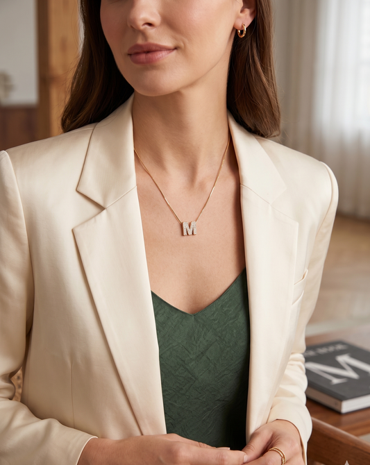 The Signature Pavé Initial Pendant