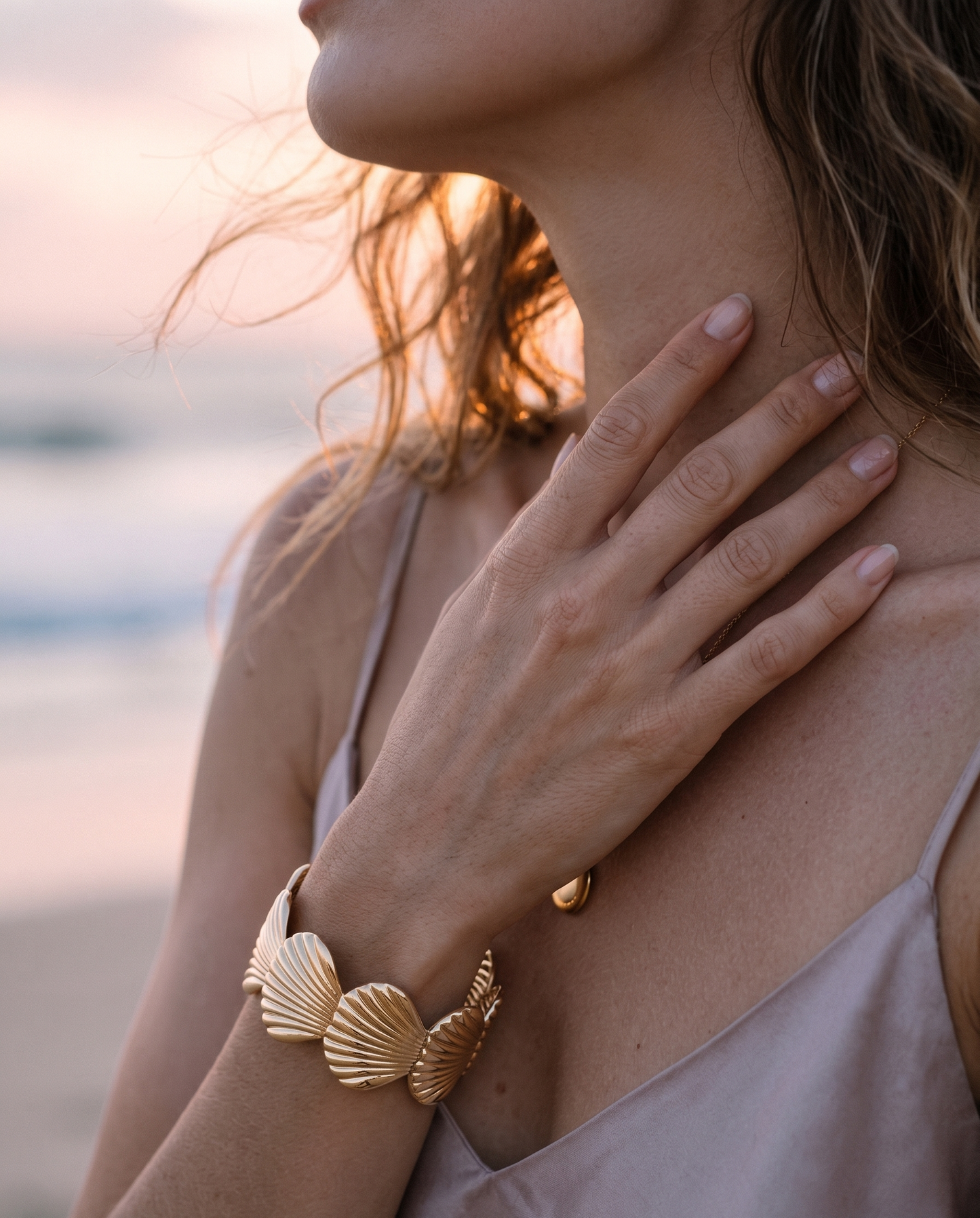 The Liquid Gold Mesh Statement Cuff