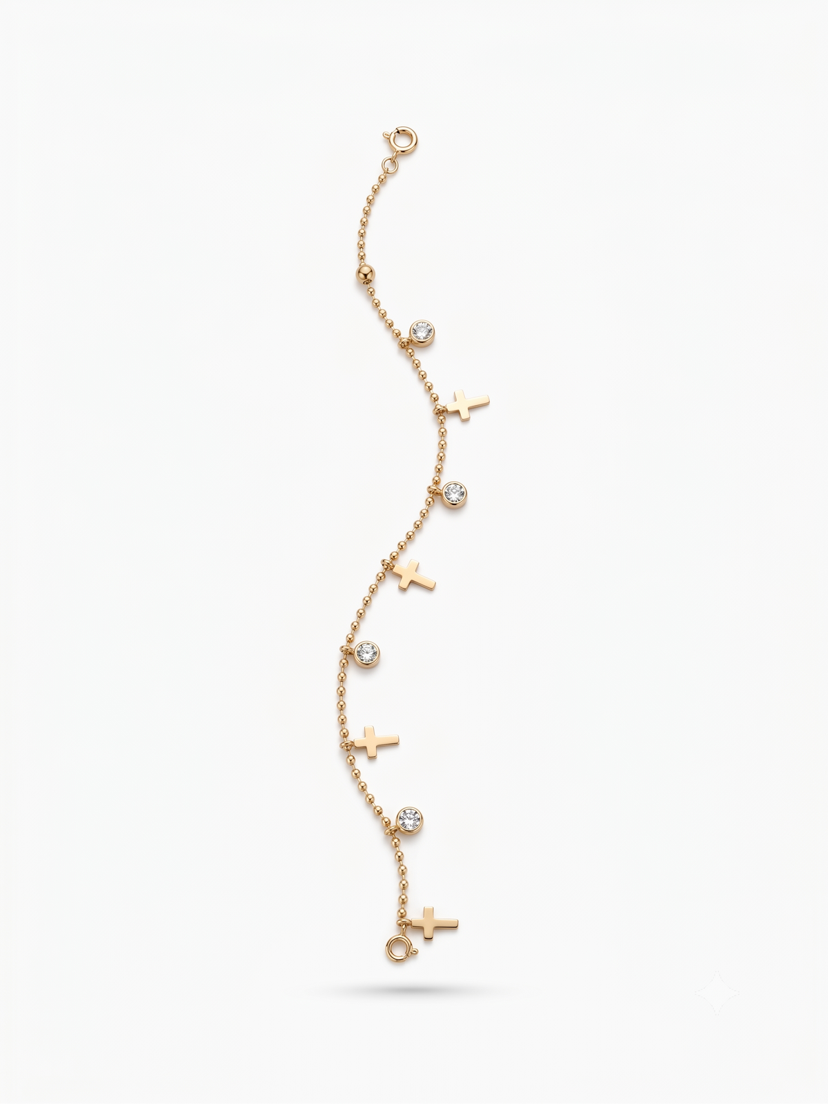 The Stella Cross & Crystal Bracelet