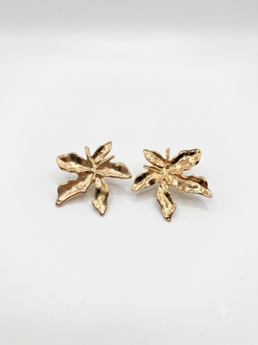 The Gilded Orchid Sculptural Earrings