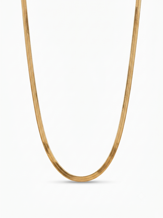 Signature Herringbone Gold Necklace