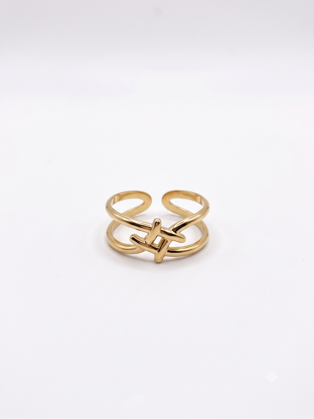 Aria Interlocking Geometric Statement Ring