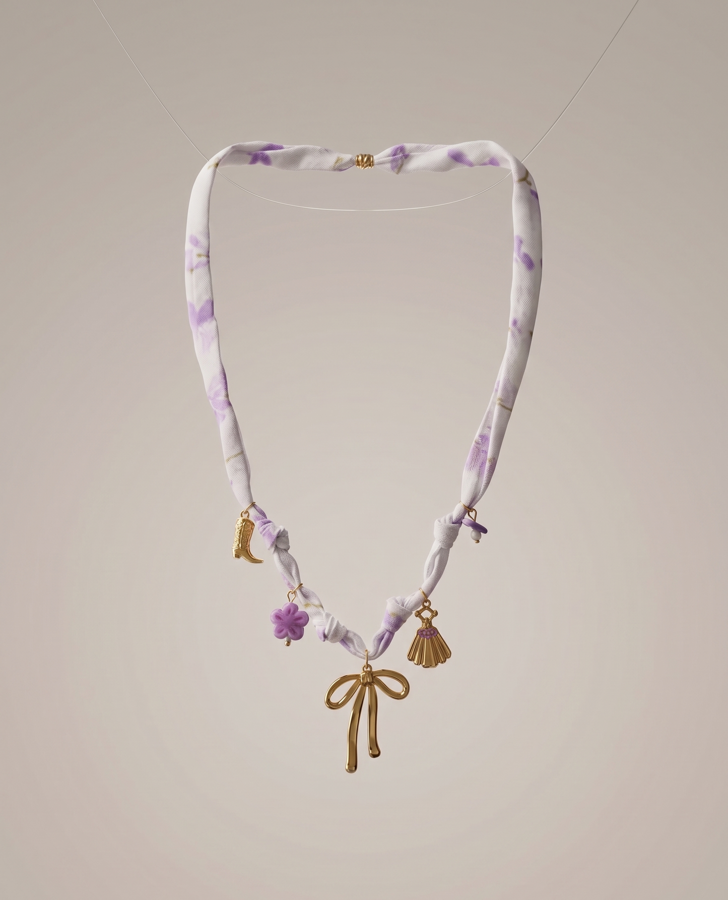 The Lilac Dream Ribbon Necklace