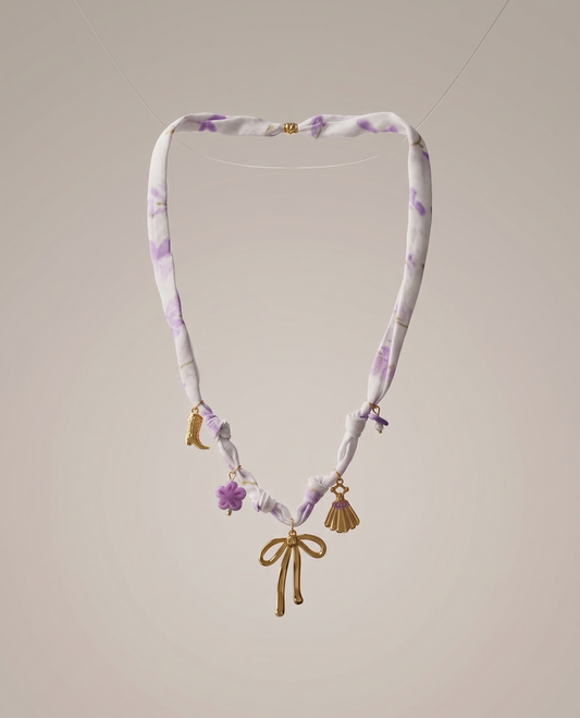 The Lilac Dream Ribbon Necklace