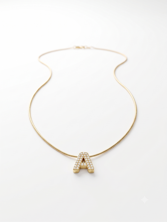 Sparkling Initial Pendant Necklace