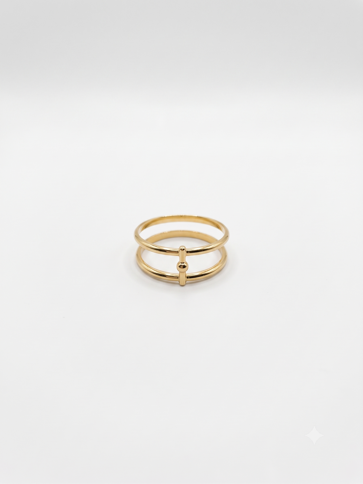 The Celeste Minimalist Double Band Ring