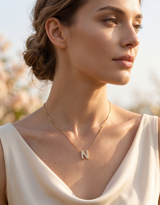 The Signature Pavé Initial Pendant