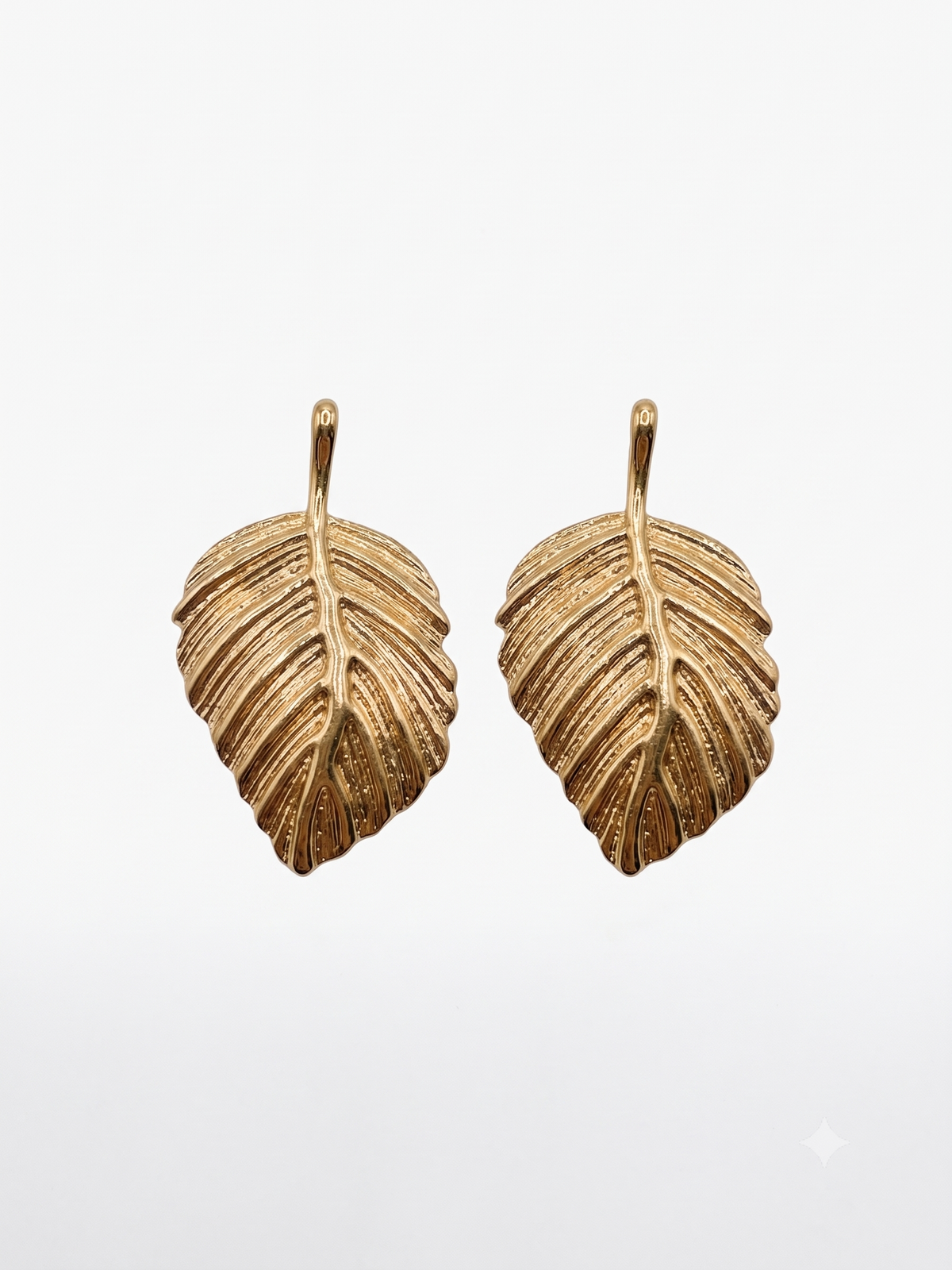 The Botanica Textured Leaf Earrings