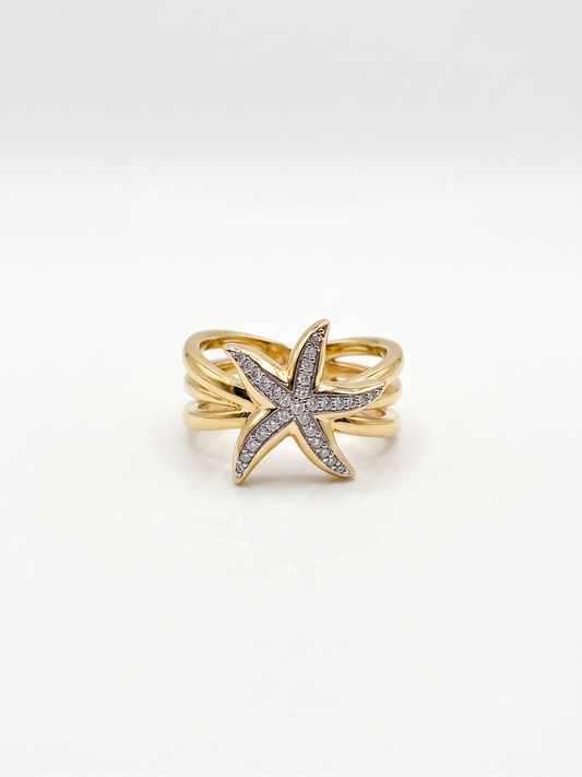 The Oceana Pavé Starfish Ring