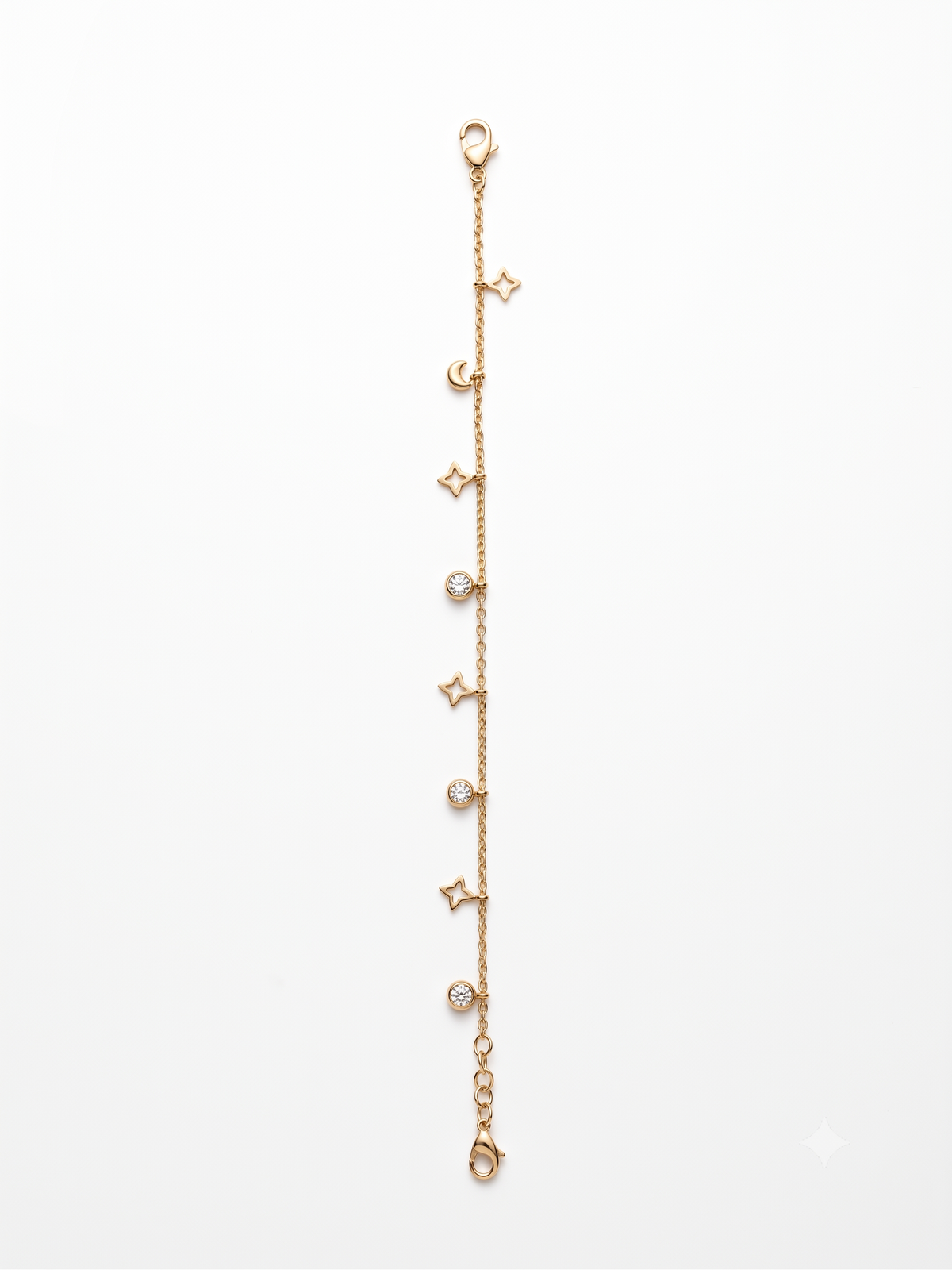 The Celeste Star & Moon Charm Bracelet