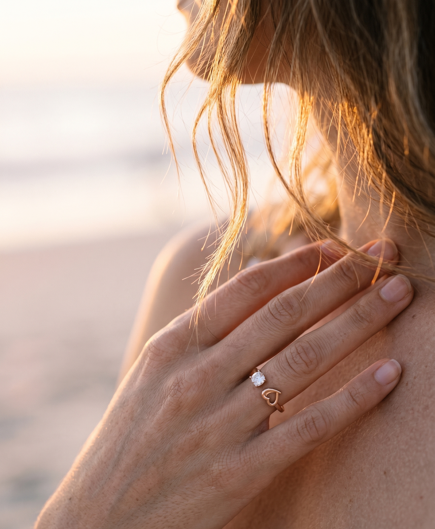 The Amour Solitaire Open Ring