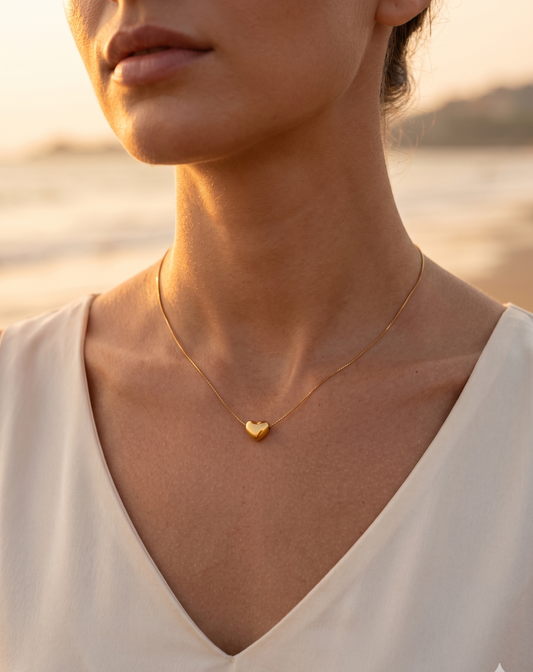The Amour Puffed Heart Necklace