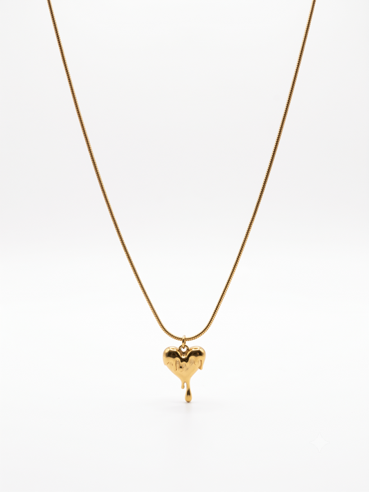 Liquid Heart Pendant Necklace