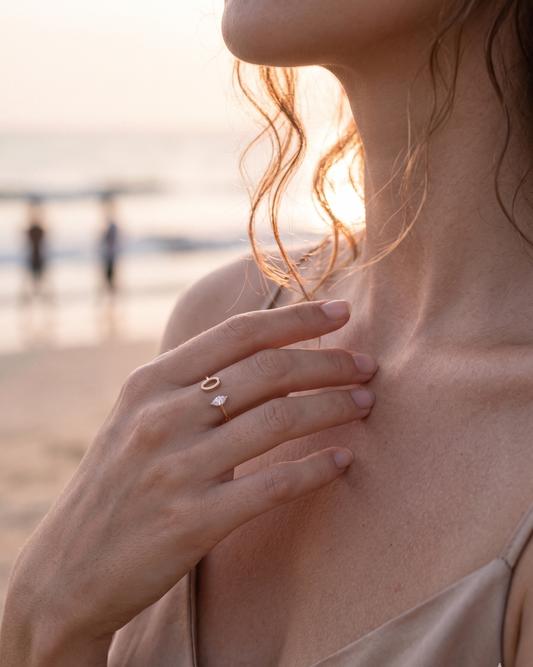 The Marquise Horizon Open Ring