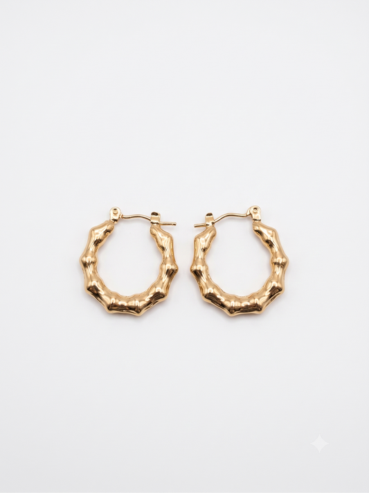 The Isla Bamboo Hoop Earrings