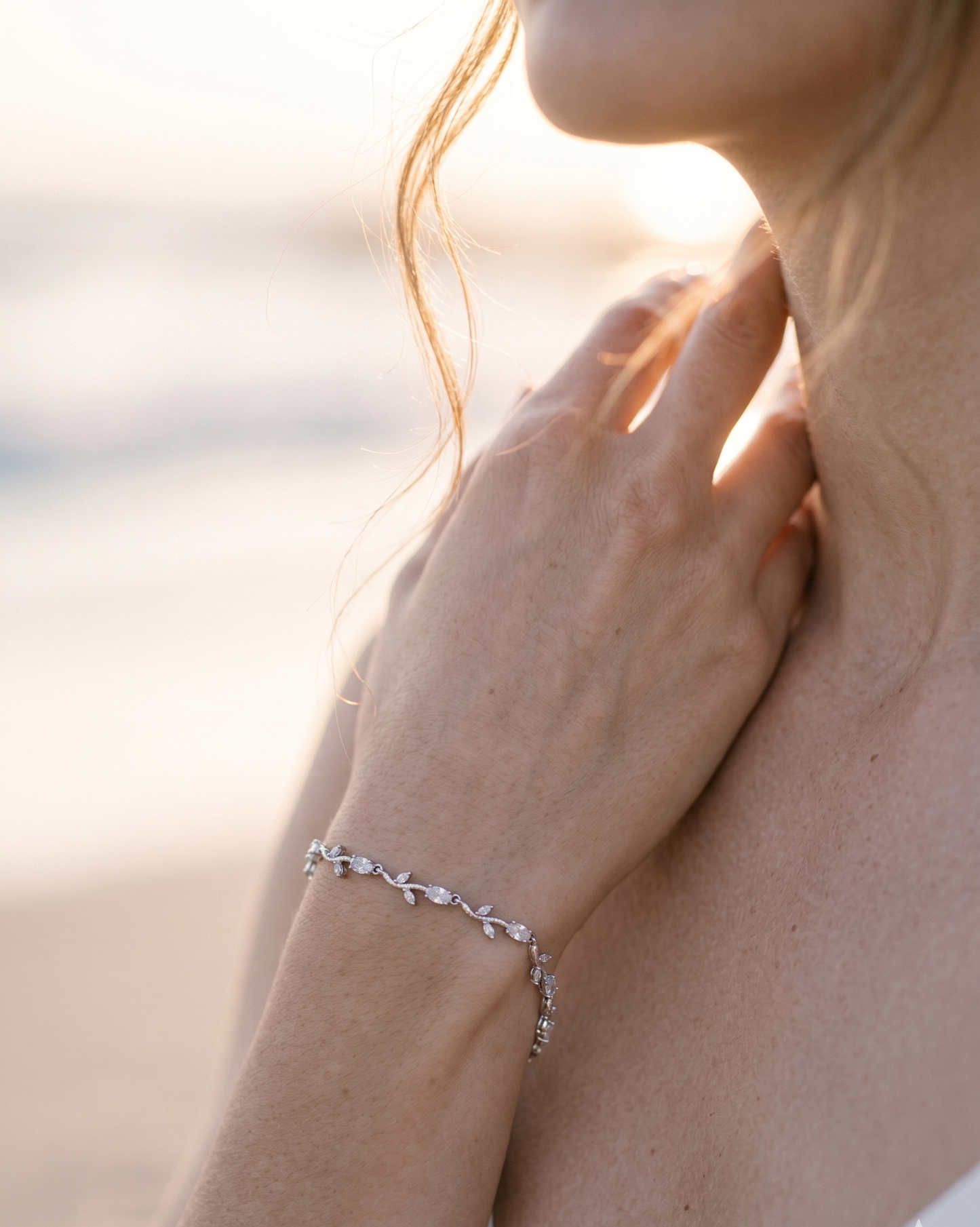 The Crystal Vine Silver Bracelet