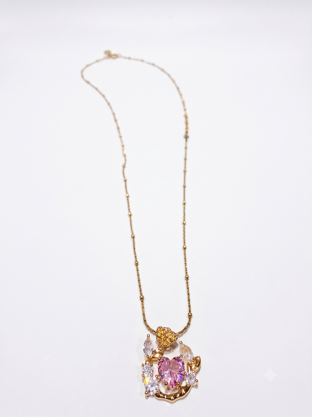 The Rosaline Floral Heart Necklace