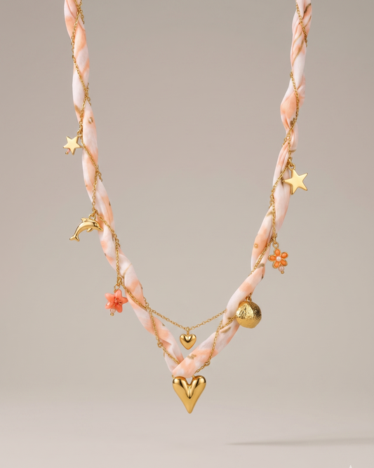 The Riviera Ribbon Charm Necklace
