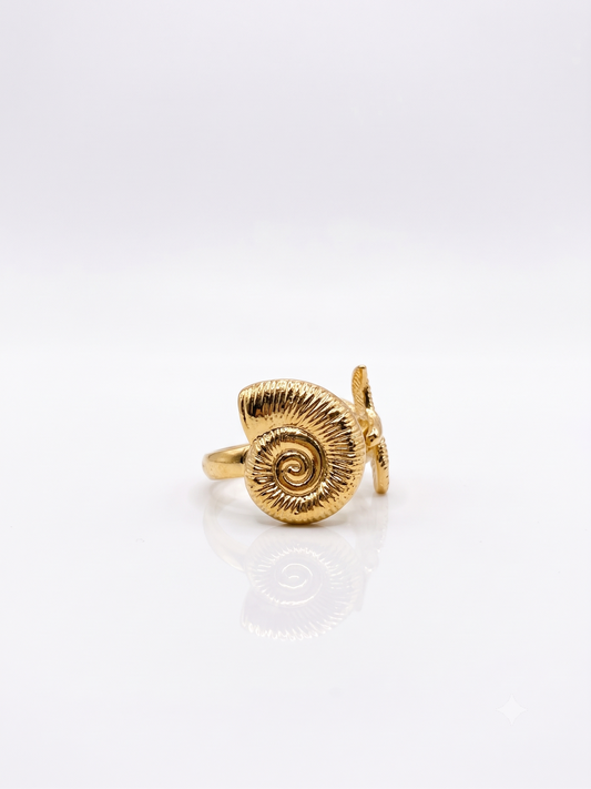 The Ammonite Spiral Statement Ring