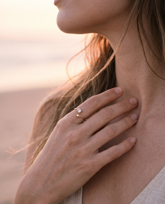 The Celestial Stardust Open Ring