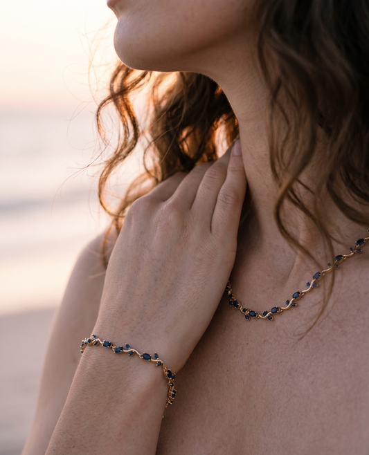 The Midnight Sapphire Vine Bracelet