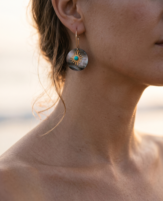 The Solstice Sunburst Drop Earrings