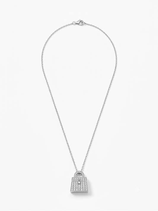 The Harper Pavé Bag Necklace