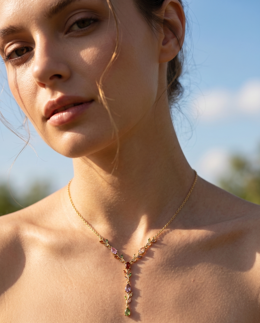 The Siena Gemstone Lariat