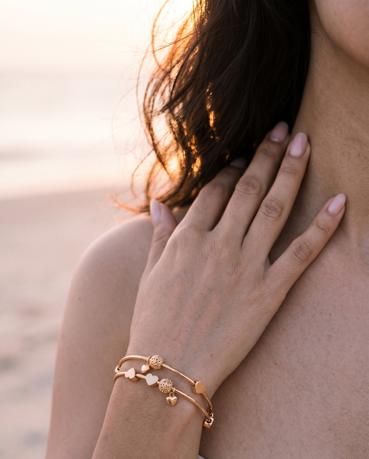 The Sweetheart Charm Double Bangle Set