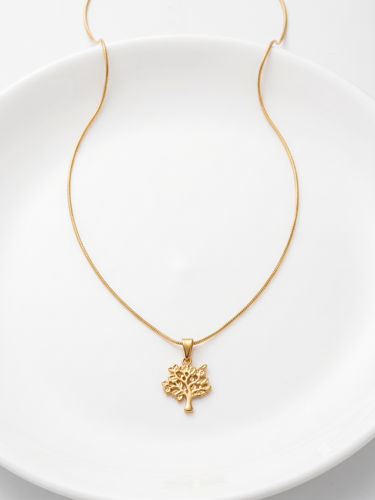 Golden Tree of Life Pendant Necklace
