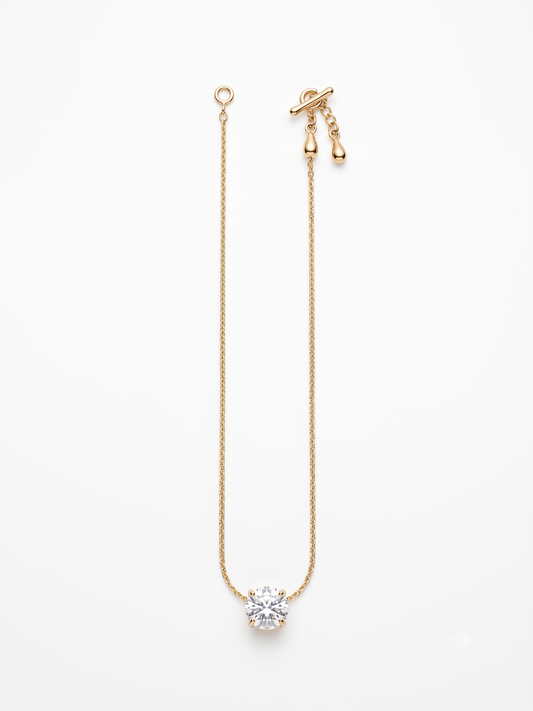 The Elara Solitaire Crystal Necklace