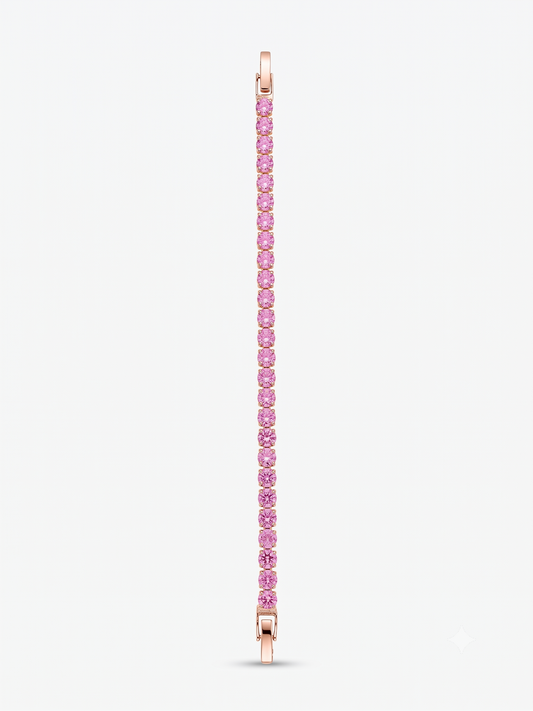 The Penelope Pink Crystal Tennis Bracelet