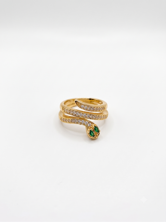 The Serpentine Pavé Wrap Ring