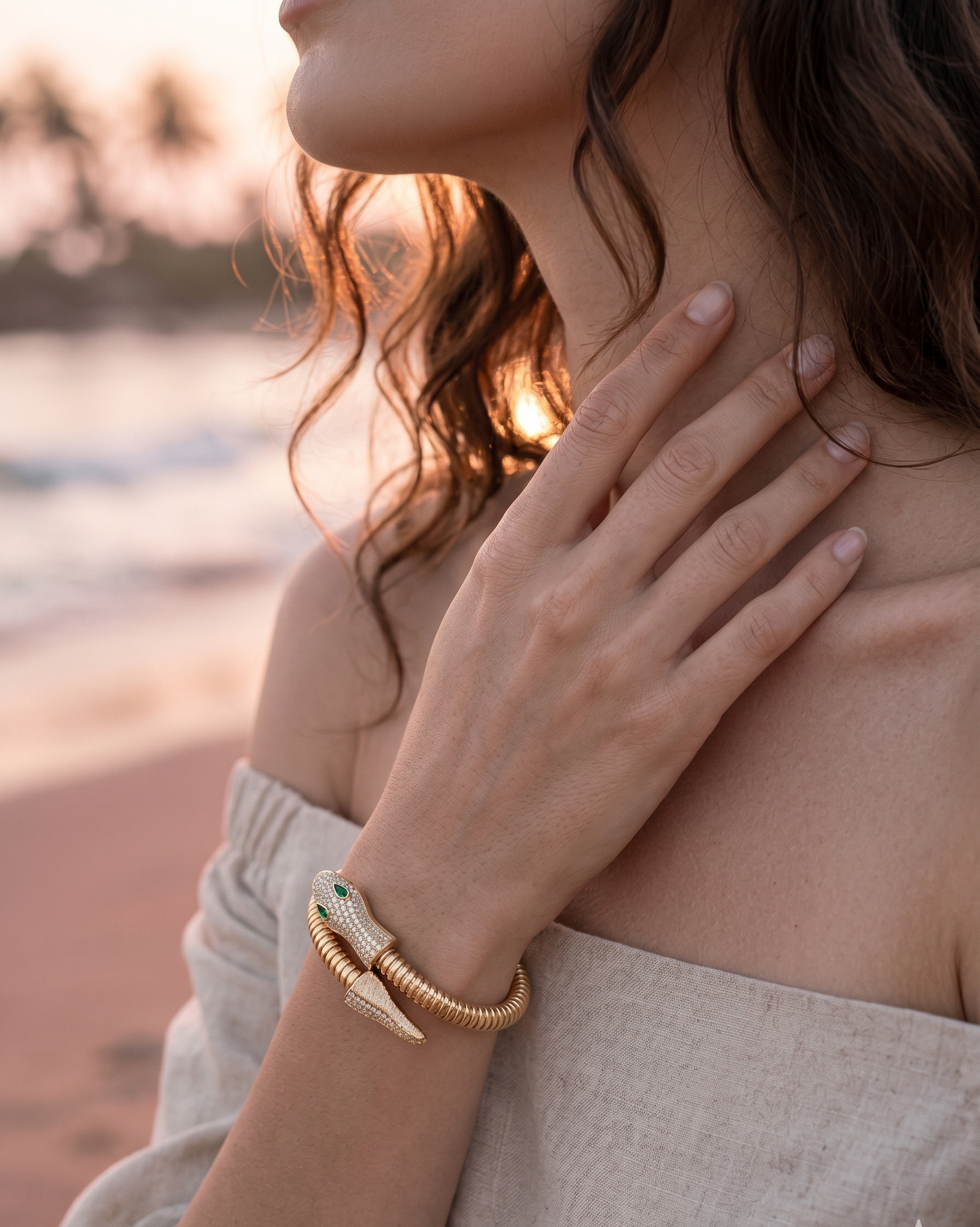 The Serpentina Pavé Cuff Bracelet