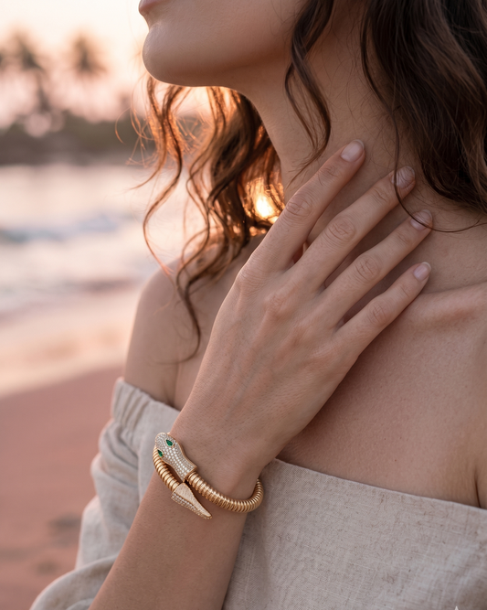 The Serpentina Pavé Cuff Bracelet